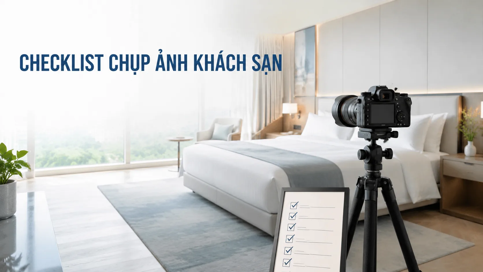 Checklist chụp ảnh khách sạn đầy đủ cho website và OTA