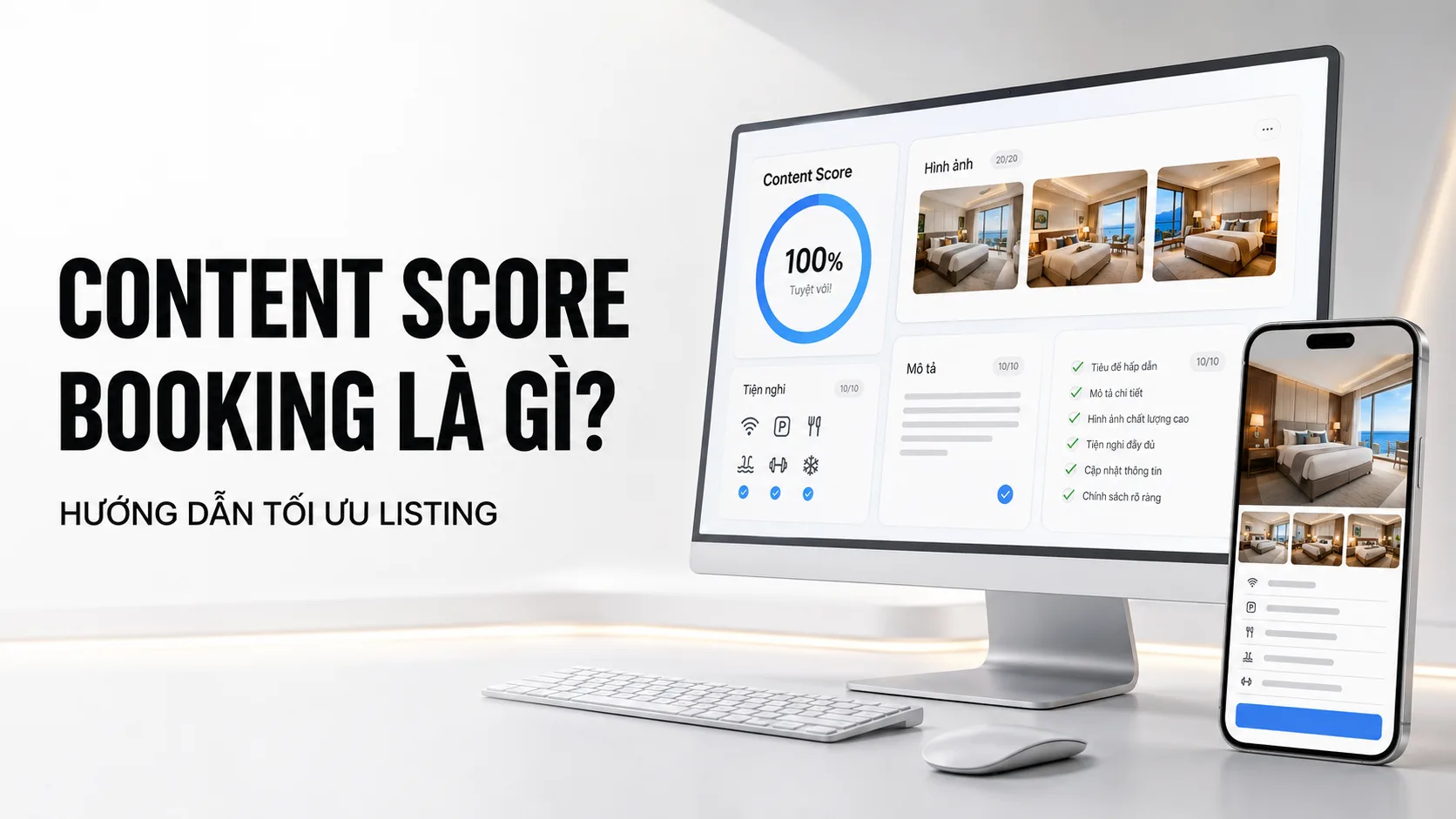 Content Score Booking là gì? Hướng dẫn tối ưu hồ sơ chỗ nghỉ