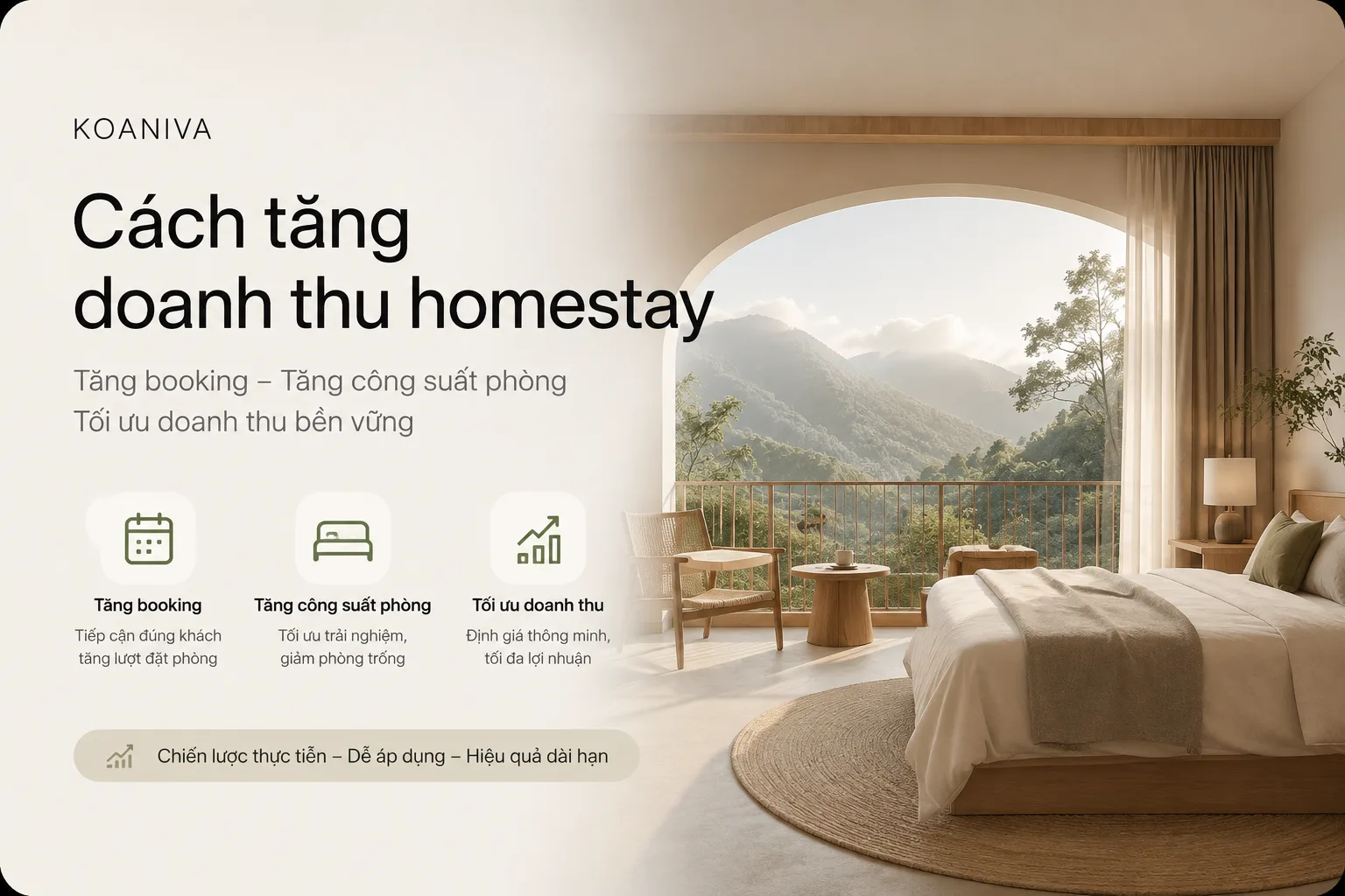 Cách Tăng Doanh Thu Homestay: Tăng Booking & Công Suất Phòng Hiệu Quả