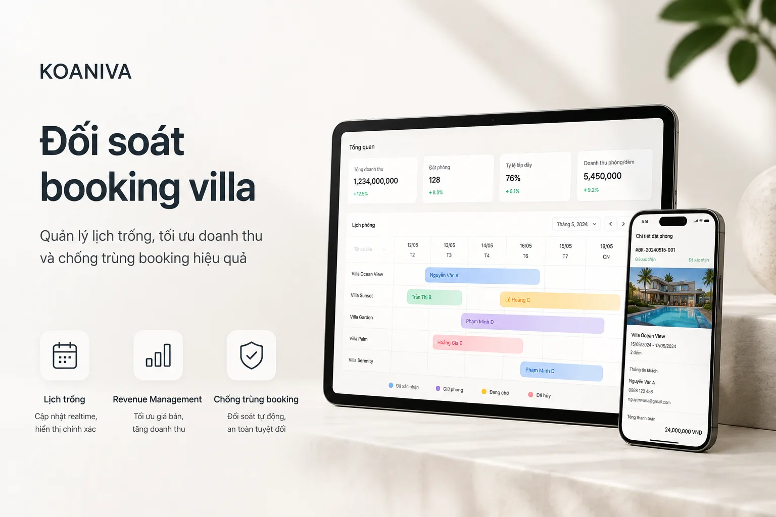 Đối Soát Booking Villa: Quản Lý Lịch Trống & Chống Trùng Booking