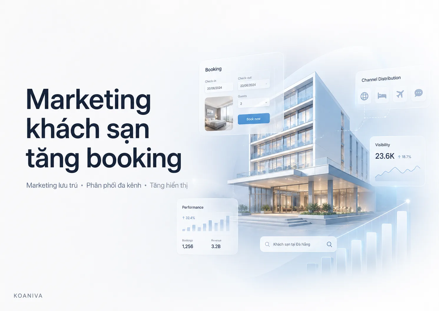 Marketing khách sạn tăng booking: chiến lược tăng hiển thị và phân phối đa kênh