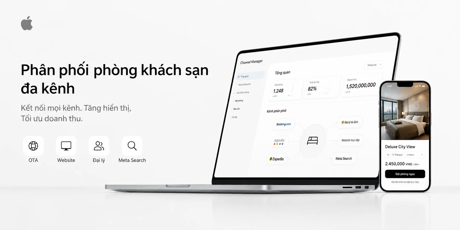 Phân phối phòng khách sạn đa kênh: cách tăng hiển thị và tối ưu doanh thu