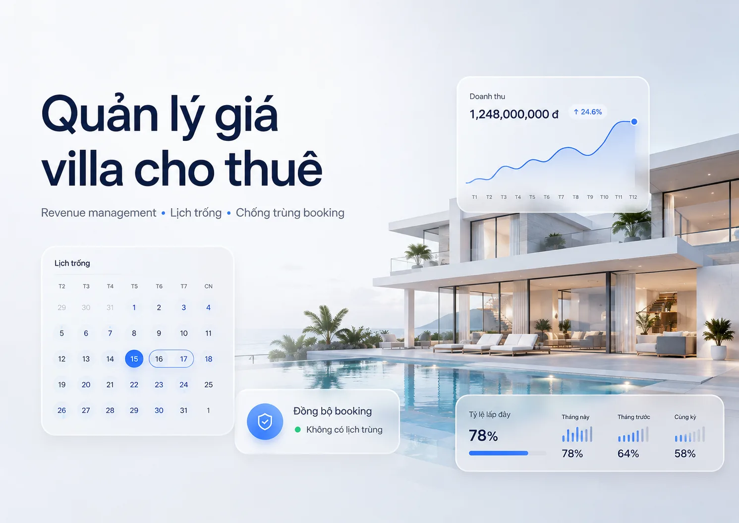 Quản lý giá villa cho thuê: Cách xây dựng giá linh hoạt để tối ưu doanh thu