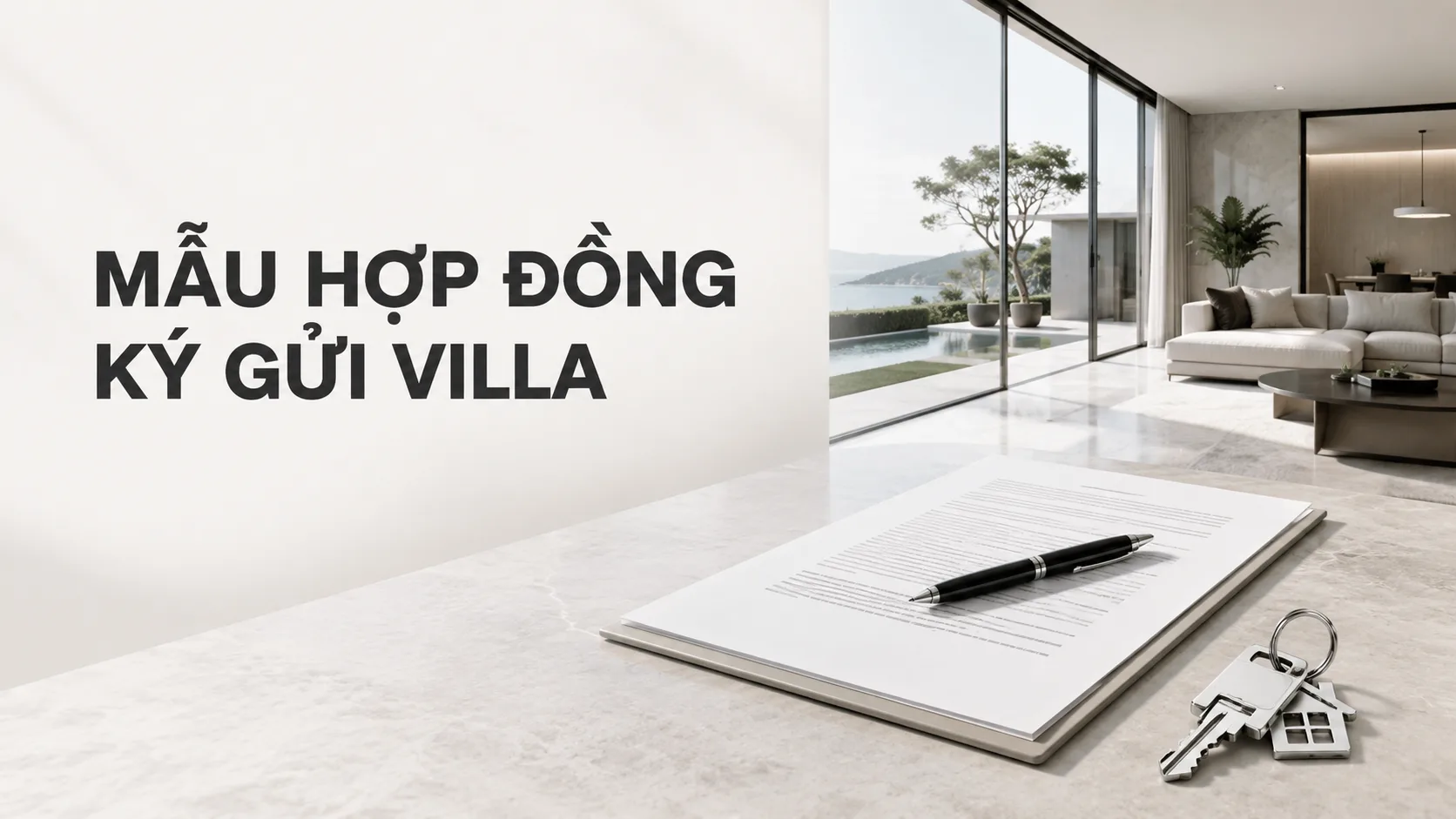 Mẫu hợp đồng ký gửi villa đầy đủ, rõ quyền chủ nhà và đơn vị vận hành