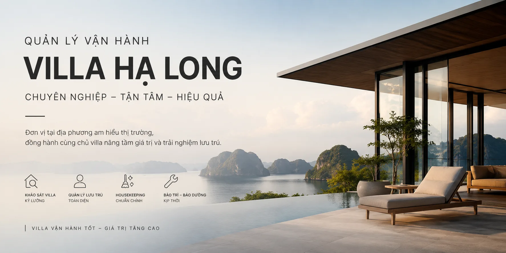 Quản lý vận hành villa Hạ Long: Quy trình từ khảo sát đến quản lý lưu trú