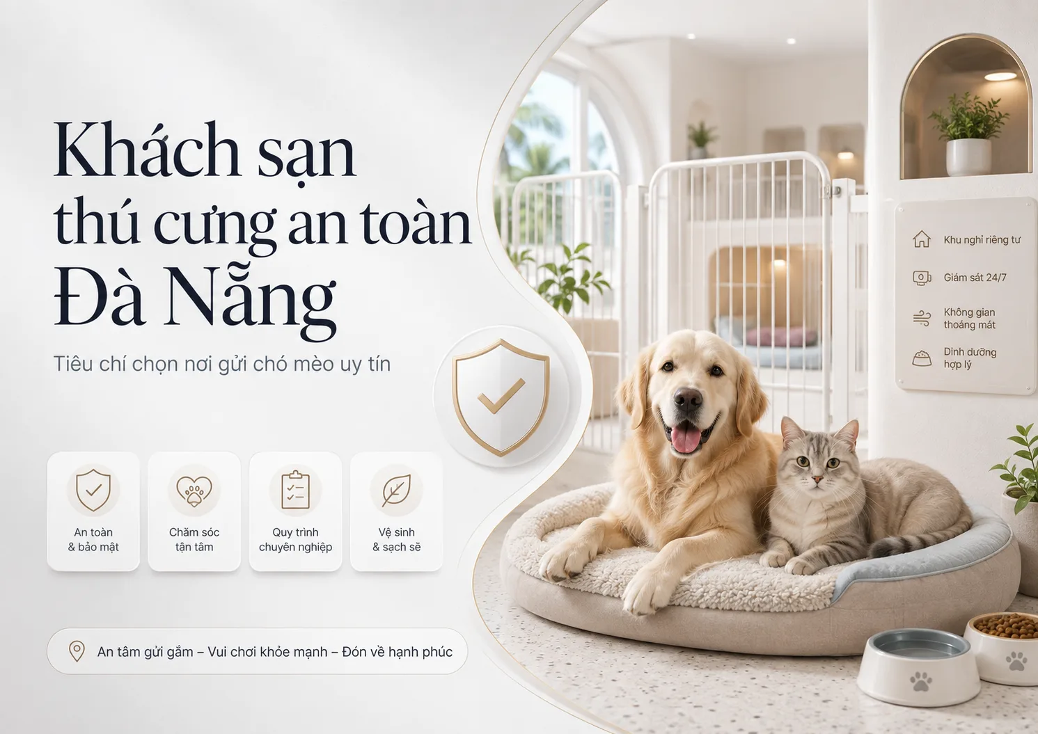 Khách Sạn Thú Cưng An Toàn Đà Nẵng: Tiêu Chí Chọn Nơi Gửi Chó Mèo Uy Tín