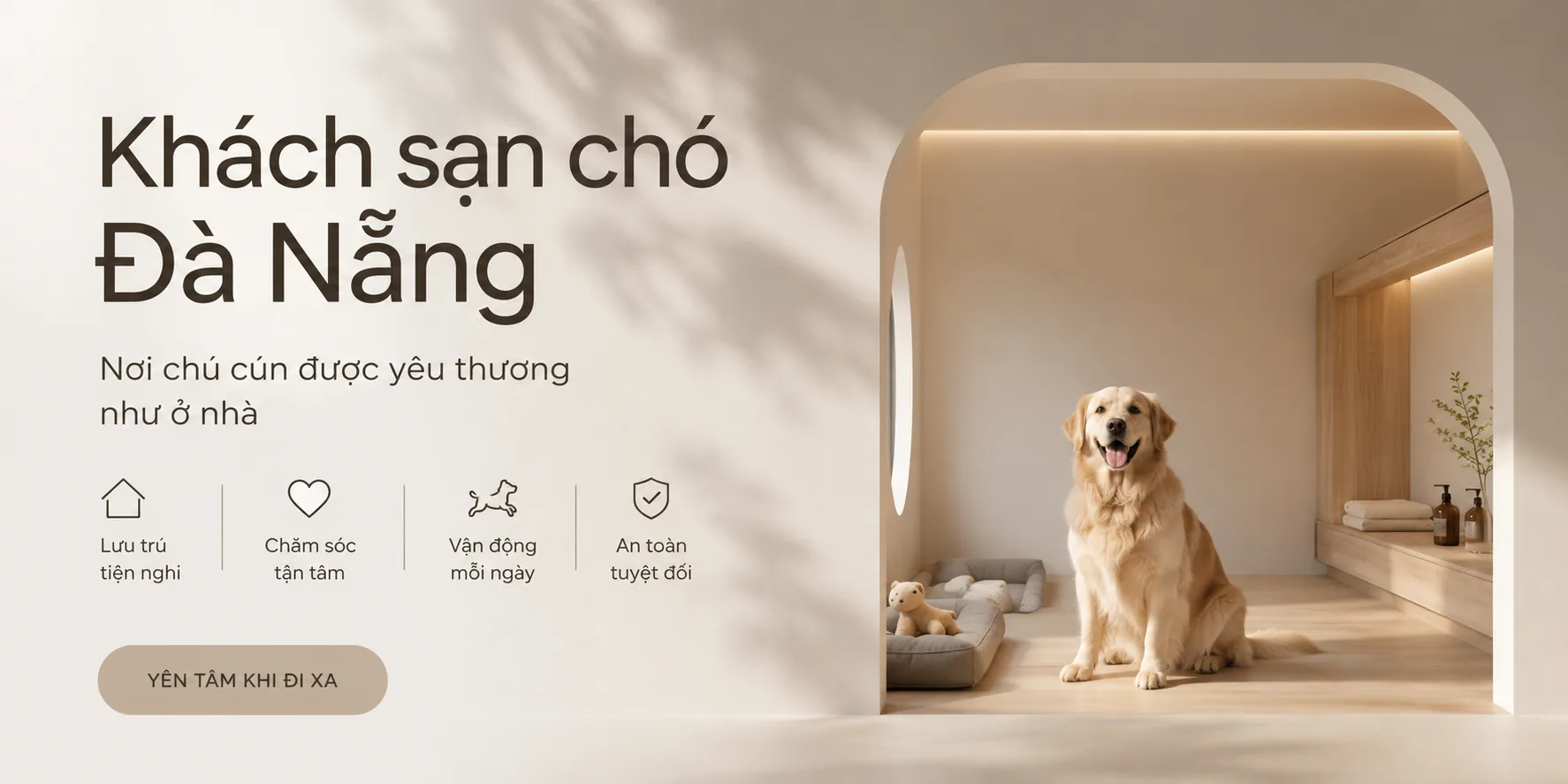 Khách sạn chó Đà Nẵng: Kinh nghiệm chọn nơi lưu trú an toàn cho cún