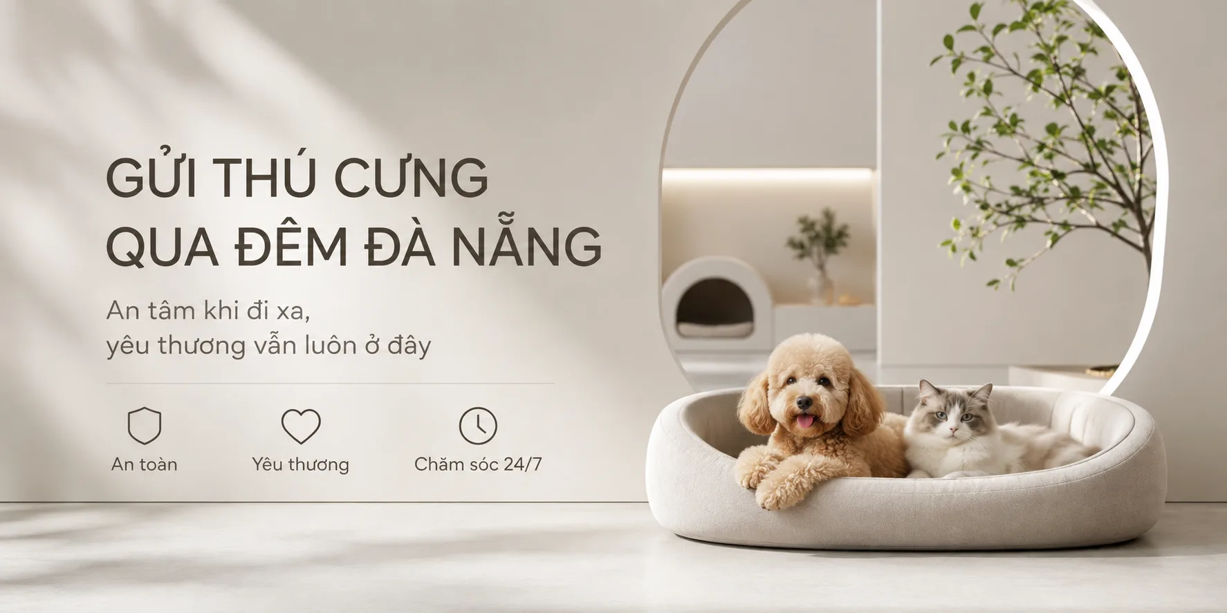 Gửi thú cưng qua đêm Đà Nẵng: Kinh nghiệm chọn nơi lưu trú an toàn cho chó mèo
