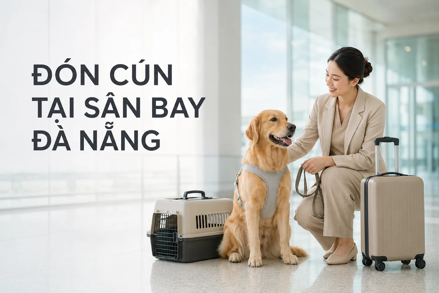 Đón cún tại sân bay Đà Nẵng: Hướng dẫn bàn giao và di chuyển an toàn