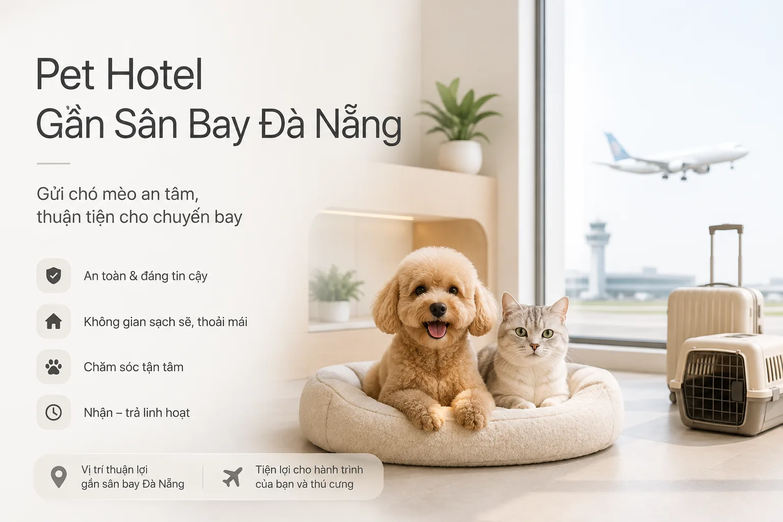 Pet Hotel Gần Sân Bay Đà Nẵng: Gửi Chó Mèo An Tâm, Thuận Tiện