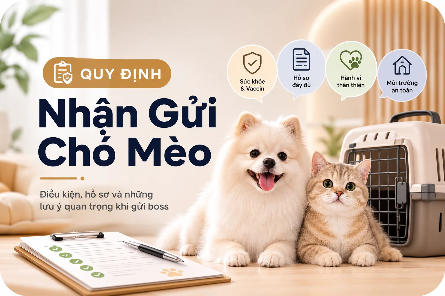 Quy Định Nhận Gửi Chó Mèo: Điều Kiện, Hồ Sơ Và Những Lưu Ý Quan Trọng