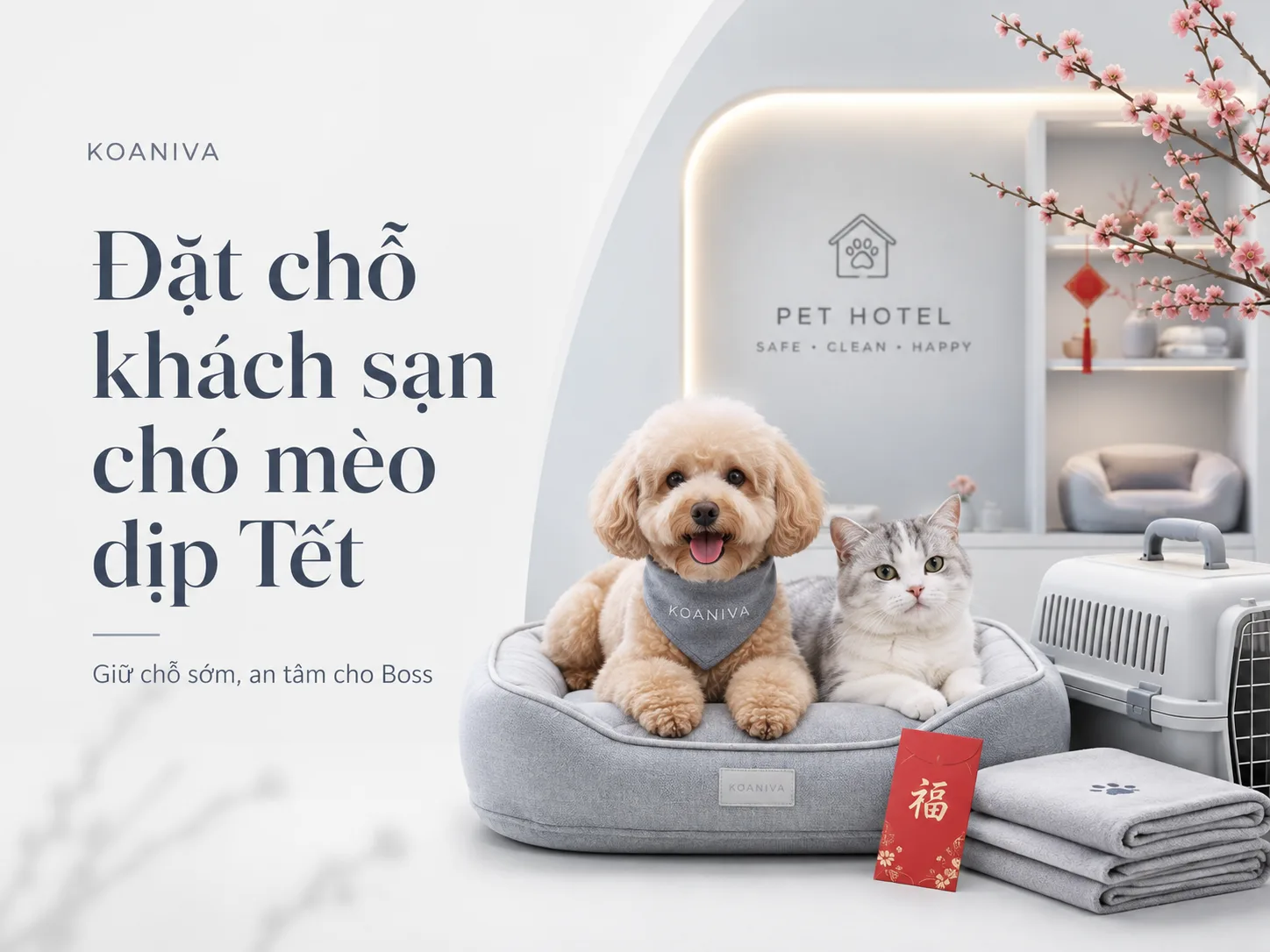 Đặt chỗ khách sạn chó mèo dịp Tết: Kinh nghiệm giữ chỗ sớm, an tâm cho Boss
