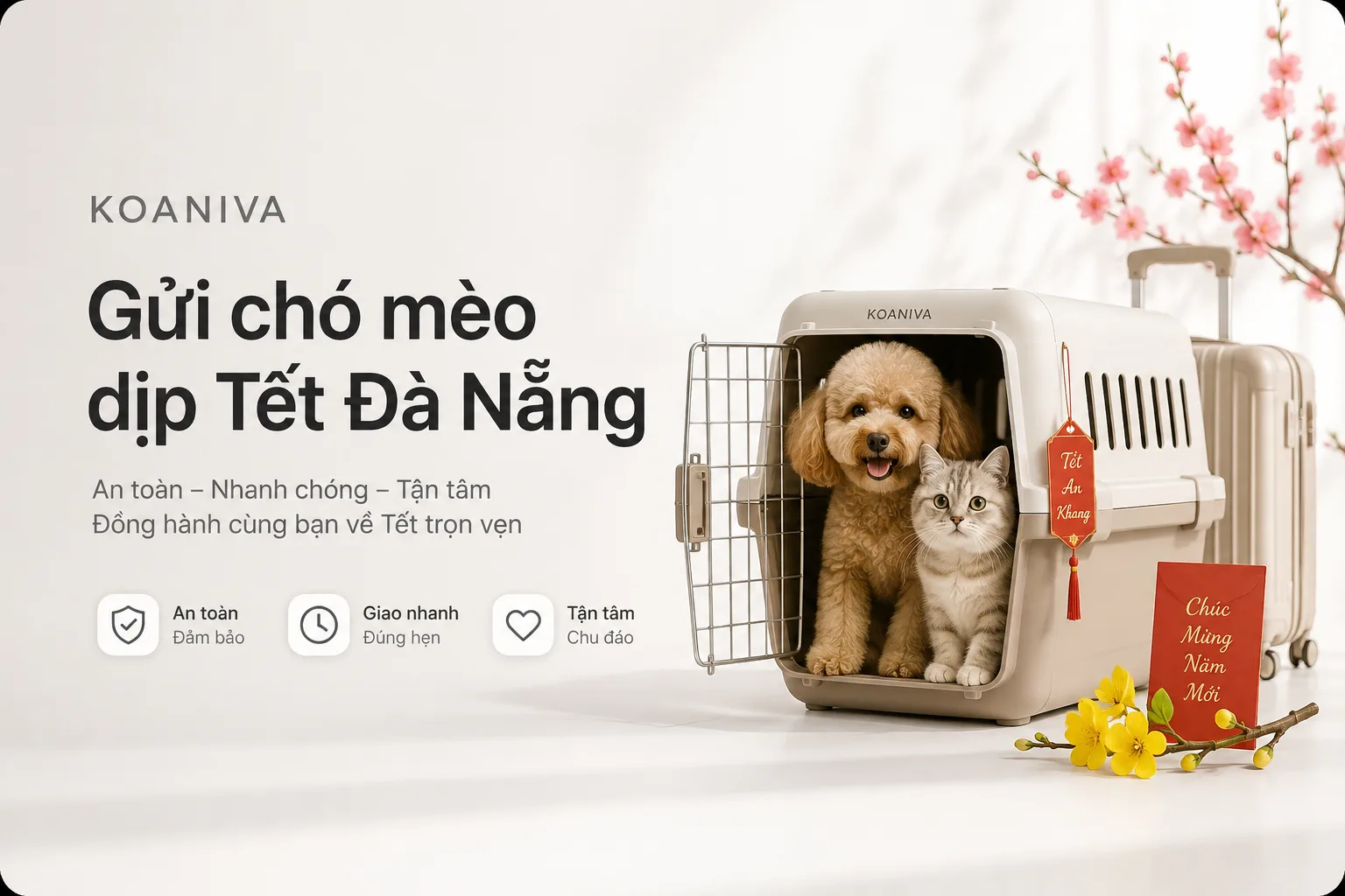 Gửi chó mèo dịp Tết Đà Nẵng: Kinh nghiệm đặt chỗ an toàn, chu đáo