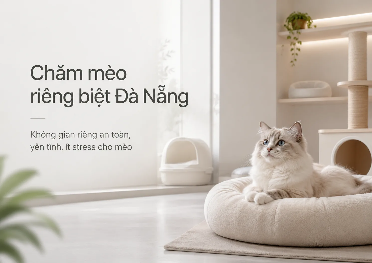 Chăm mèo riêng biệt Đà Nẵng: Cách chọn không gian riêng an toàn, ít stress
