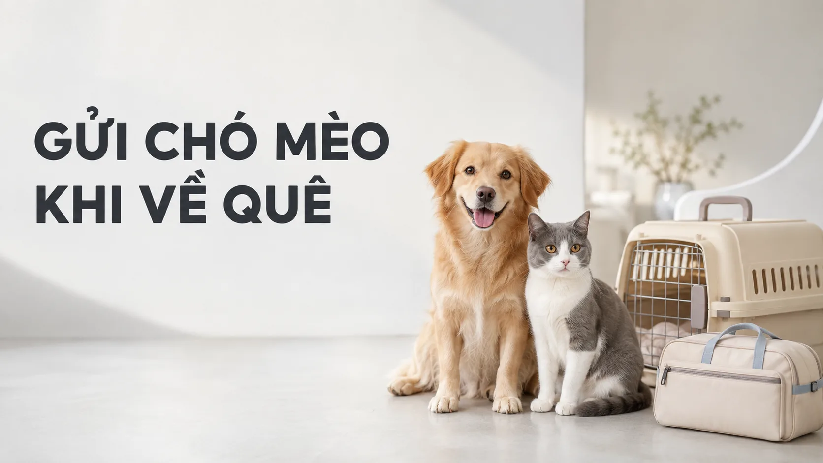 Gửi chó mèo khi về quê: Hướng dẫn chuẩn bị an toàn và ít xáo trộn