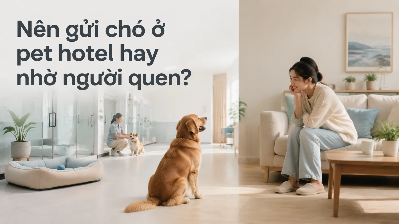 Nên gửi chó ở pet hotel hay nhờ người quen?