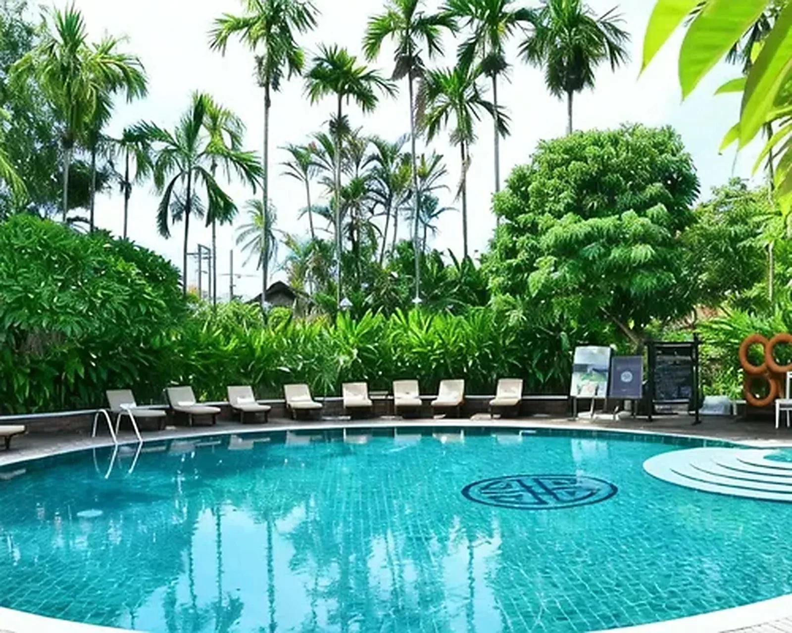 hồ bơi ban ngày