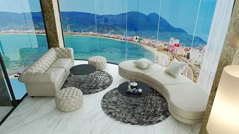 Không gian thư giãn với tầm nhìn thoáng tại khách sạn.