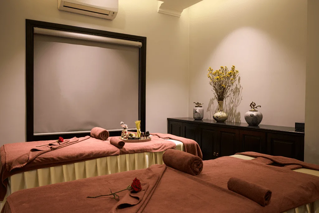 Phòng trị liệu tại Deli Spa mang lại không gian riêng tư và yên tĩnh cho các liệu trình thư giãn.