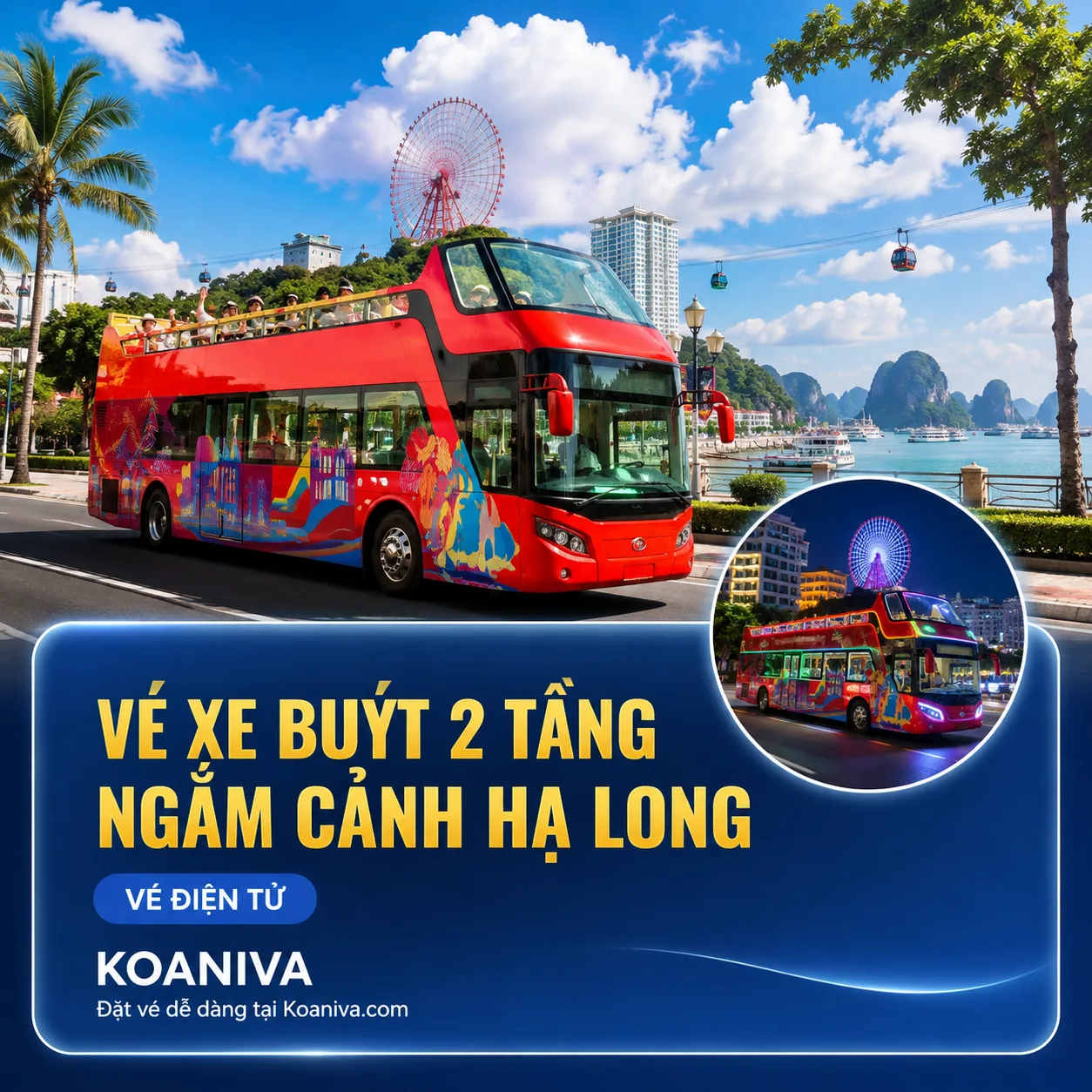 Ha Long Sightseeing Double-Decker Bus Ticket