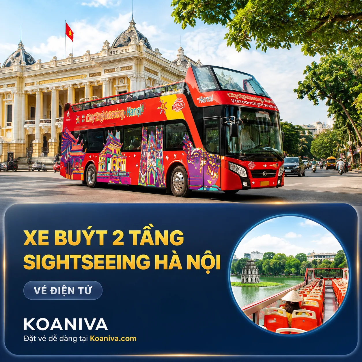 Vé xe buýt 2 tầng Sightseeing Hà Nội