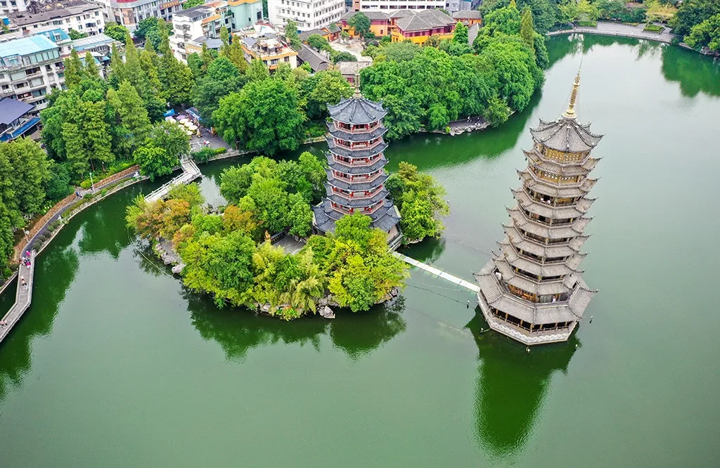 Sun and Moon Twin Pagodas