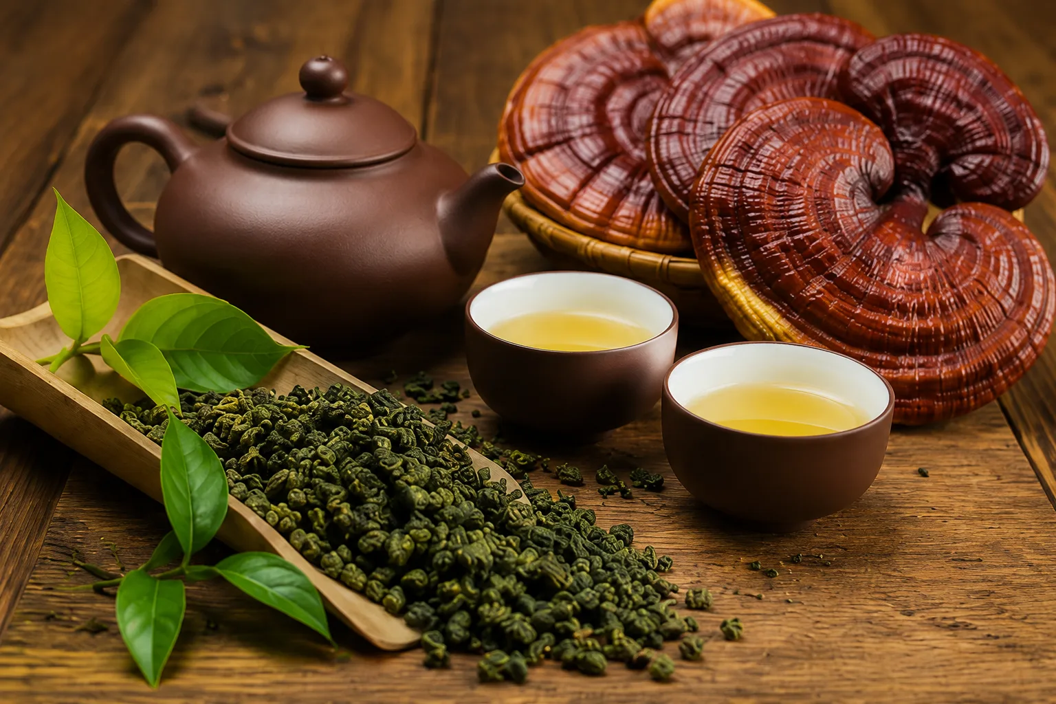 Lingzhi & Taiwanese Oolong Tea Experience