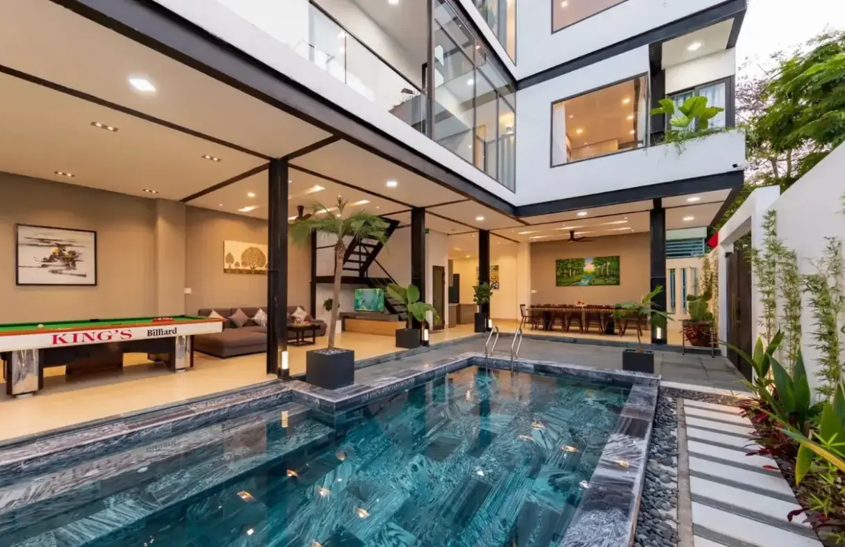 Villa có hồ bơi riêng tại Ngũ Hành Sơn Đà Nẵng - Không gian nghỉ dưỡng an toàn, sang trọng cho gia đình với giá tốt.