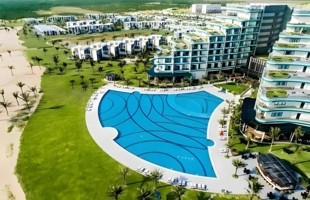 Toàn cảnh Vinpearl Resort & Golf Nam Hoi An nhìn từ trên cao